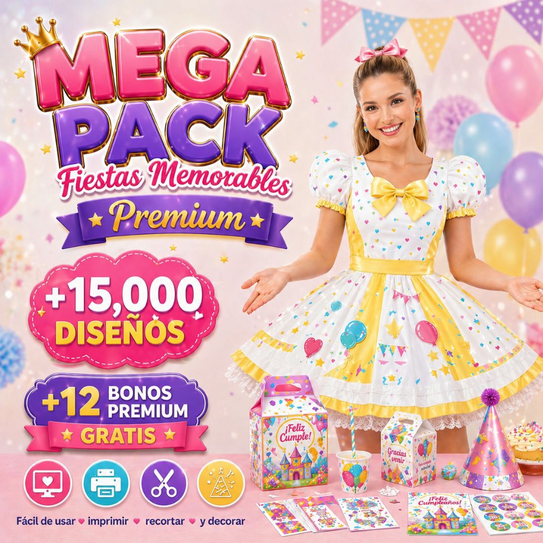MEGA PACK Fiestas Memorables Premium + 12 BONOS🎁